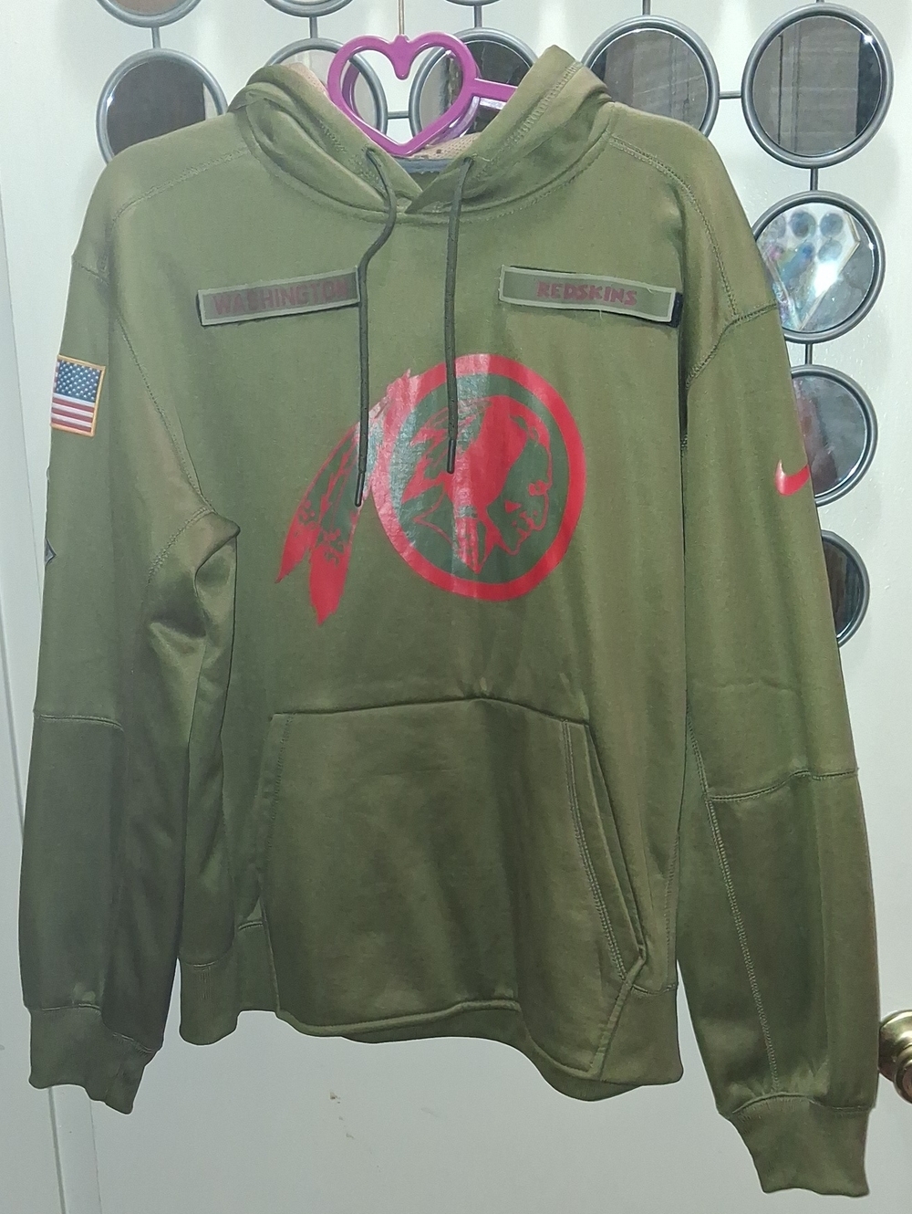 OLIVE REDSKINS Hoodie